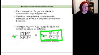 Chem 162 Lecture 13.F Gas Phase Reaction Equilibrium Constants