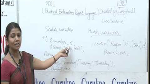 PERL programming basics Lecture (BCA,MCA)by Ms. Rashmi Sharma.