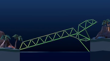 Poly Bridge 2 Level 2 - 10 "Fork in the Road" 100%