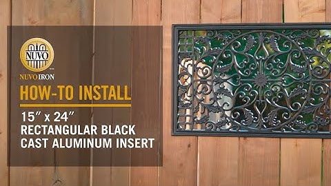 How-to Install: Rectangular Black Cast Aluminum Fence & Gate Insert (ACW61) | Nuvo Iron