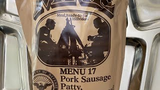 US MRE Menu 17 Pork Sausage maple flavored #mre #militaryrations #rations #entertainment #prepper