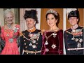 Queen margreth the crown prince couple prince joachim  princess benedikte arrived at amalienborg