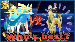 Sword King vs Creator Arceus - Early game comparison - Pokeland Legends