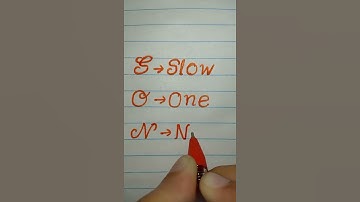 Word SON Cursive Writing - quek write 001 Handwriting #shorts