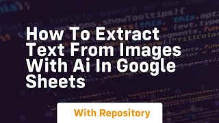how to extract text from images with ai in google sheets