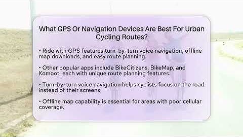 What GPS Or Navigation Devices Are Best For Urban Cycling Routes? - The Cycling Junkies