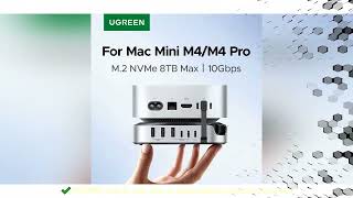 UGREEN USB HUB Docking Station for Mac Mini M4 M4 Pro M.2 NVMe SSD 8TB Max 10Gbps USB-A&C Ports SD&T