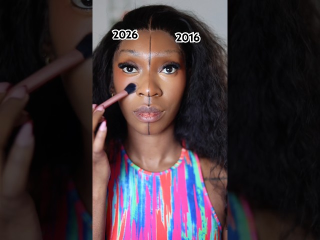2016. makeup vs 2026. makeup full face glam