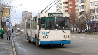 Троллейбус Екатеринбурга Зиу-682Г [Г00] Борт. №166 Маршрут №35 На Остановке 