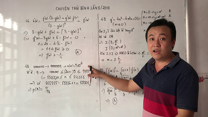 Chữa đề thi thử toán chuyên thái bình lần5 năm 2024