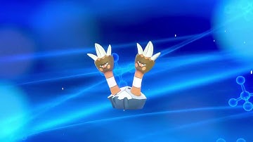 Pokemon Sword: Binacle evolves into Barbaracle.