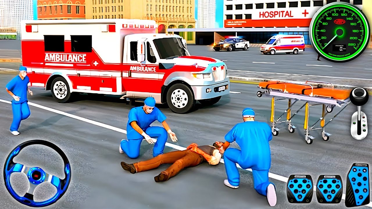 Ambulance City Rescue Simulator 3D - US Emergency 911 Rescue Van Driving - Android Gameplay 