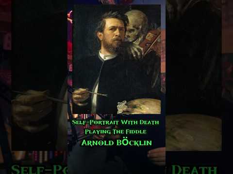 لوحه شخصية مع الموت يعزف الكمان للفنان ارنولد بوكلين       