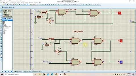 Lab 11: Implementation of JK flip flops, D flip flops, D master-slave flip flops and  SR flip flops
