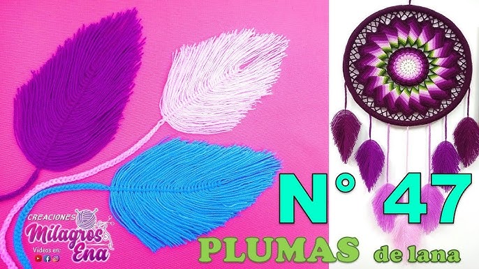 PLUMAS DECORATIVAS DE COLORES (PAQUETE x 10 Unidades) - Crochetteando - La  tienda de los tejedores