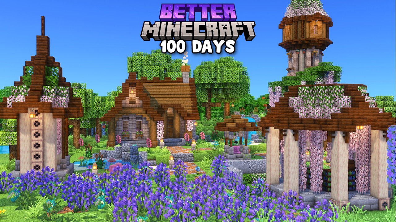 I Spent 100 Days in BETTER MINECRAFT 🪻 - YouTube