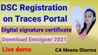 How to register DSC on Traces Portal#Emsigner# Live demo# Why Digital signature Certificate required