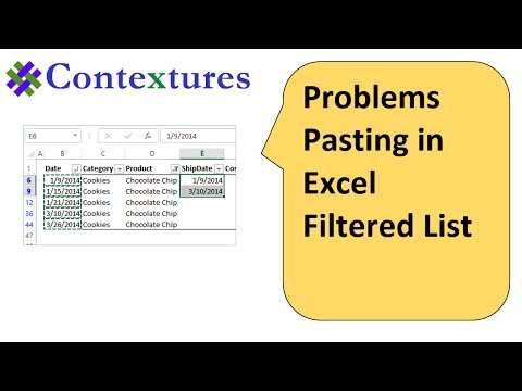 Do Not Paste in Excel Filtered List - Workaround - Sort First