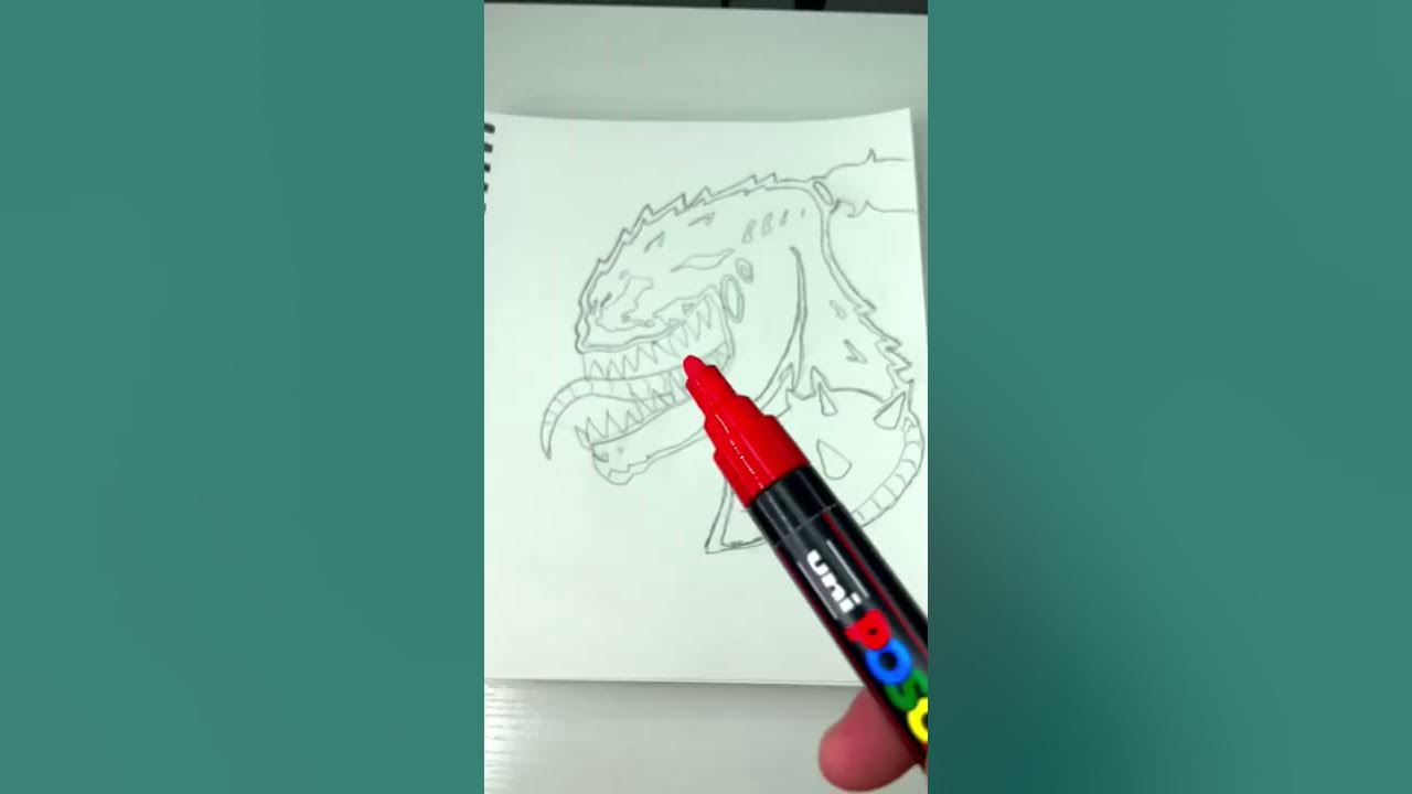Drawing ZHC logo with Posca Markers! shorts YouTube