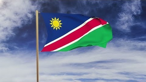 4K Namibia flag waving in the wind. Green screen, alpha matte. Loopable animation Stock video