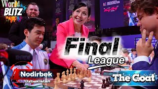 Final League!!! Magnus Carlsen Vs Nodirbek Abdusattorov || World Blitz Team Championships 2026 screenshot 3