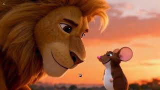 🦁🐭 THE LION & THE LITTLE MOUSE! | Can a Tiny Mouse Save a Lion 😲 | Kids Story Guide