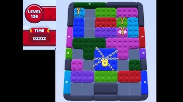 Color Block Jam 126 | Complete @ last 1 sec. | Challenging Puzzle Game Walkthrough