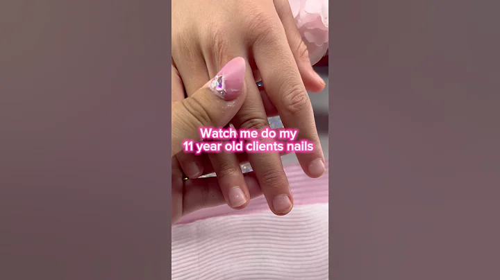 Watch me do my 11 YEAR OLD clients nails☺️ #nailsnailsnails #acrylicnails