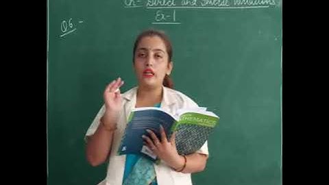 Class-8, Maths, Ch-Direct and Inverse Variations,  Ex-1