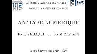 analyse numérique et programmation