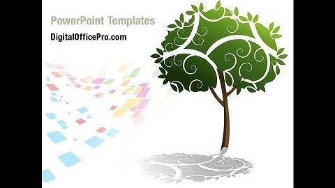 Painted Tree PowerPoint Template Backgrounds - DigitalOfficePro #08897