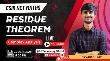 Residue Theorem: Learn Complex Analysis with Divyanshu Sir - Live | CSIR NET Mathematics