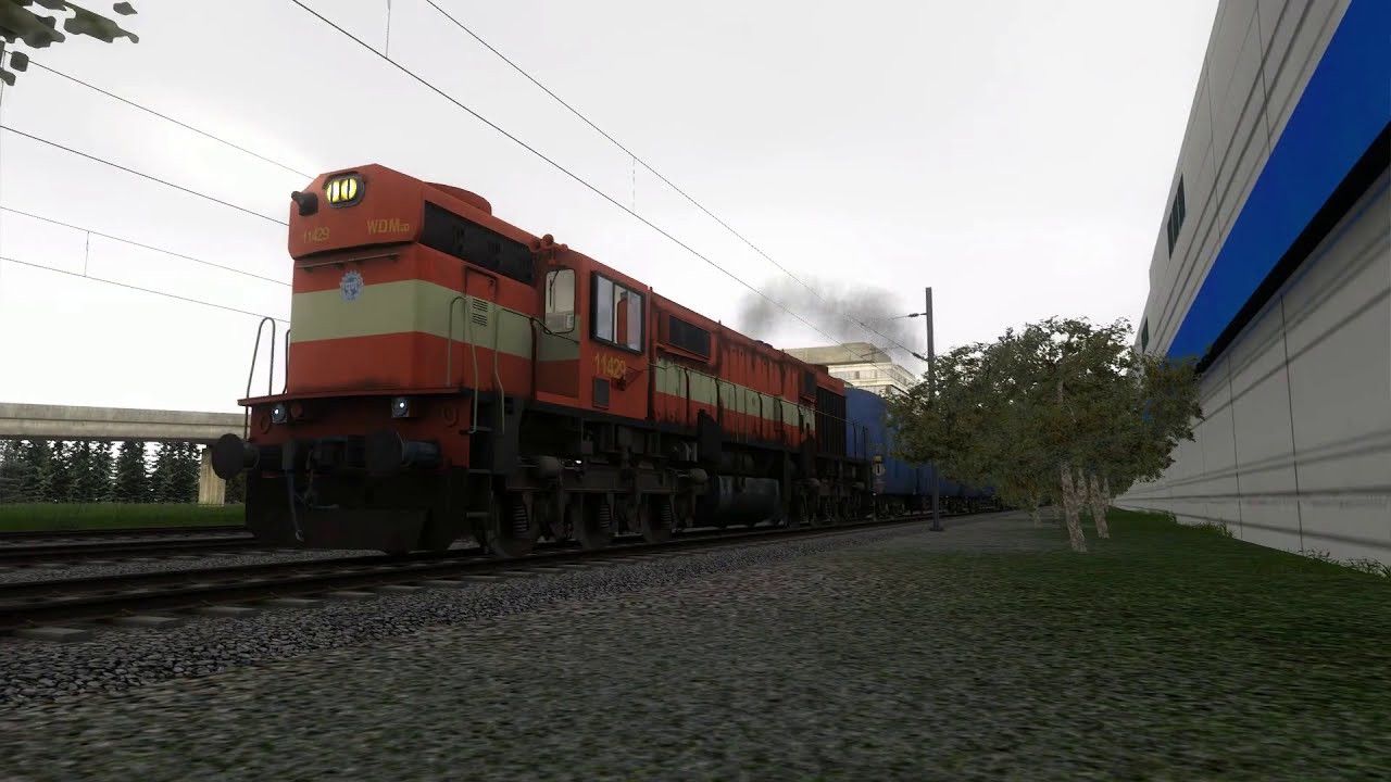 AKTrains WDM3D Cabview Ride from Ludhiana Jn Outer till Dhandari Kalan | Train Simulator 2019