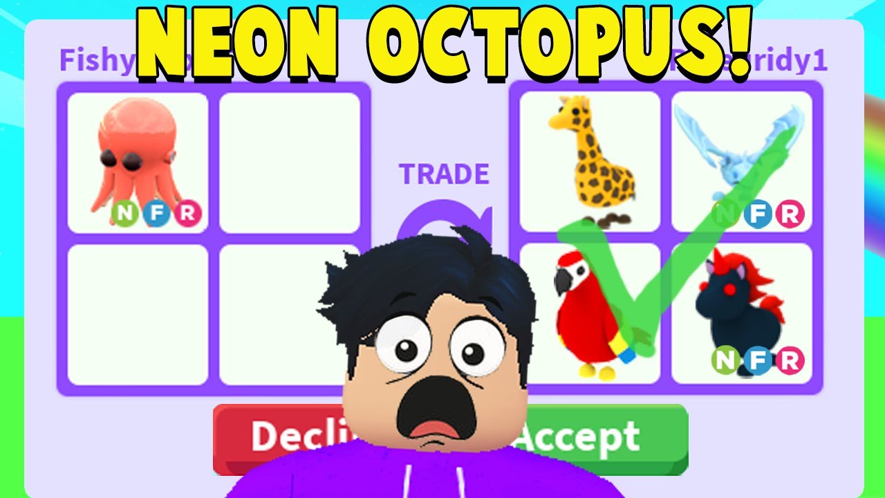 I traded a NEON OCTOPUS in A RICH Adopt Me Server! (BEST TRADES) YouTube