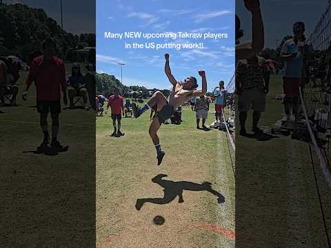 When soccer players come play Takraw? Way too fit to play Takraw!! #takraw #rollspike #takrawusa