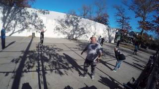 Gee and Paulie vs Dennis and Rob handball