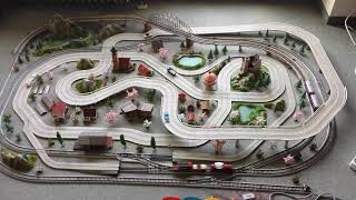 Lot Faller AMS HO – +80 Rails Bord Marron – Croisement Voie Double – Slot Car
