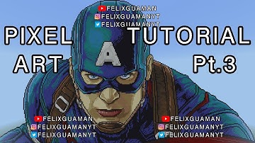 Minecraft Pixel Art Tutorial - Captain America Part 3