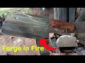 Knife making  forge in fire a kitchen knife creative daily works