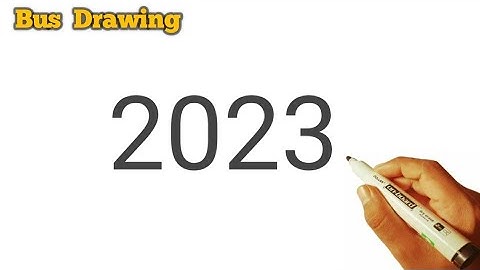 How to draw Bus 🚌 from number 2023 | Easy bus Drawing for beginners | number drawing