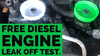Free Leak Off Test   Diesel Engine Diagnostics Volvo D5.