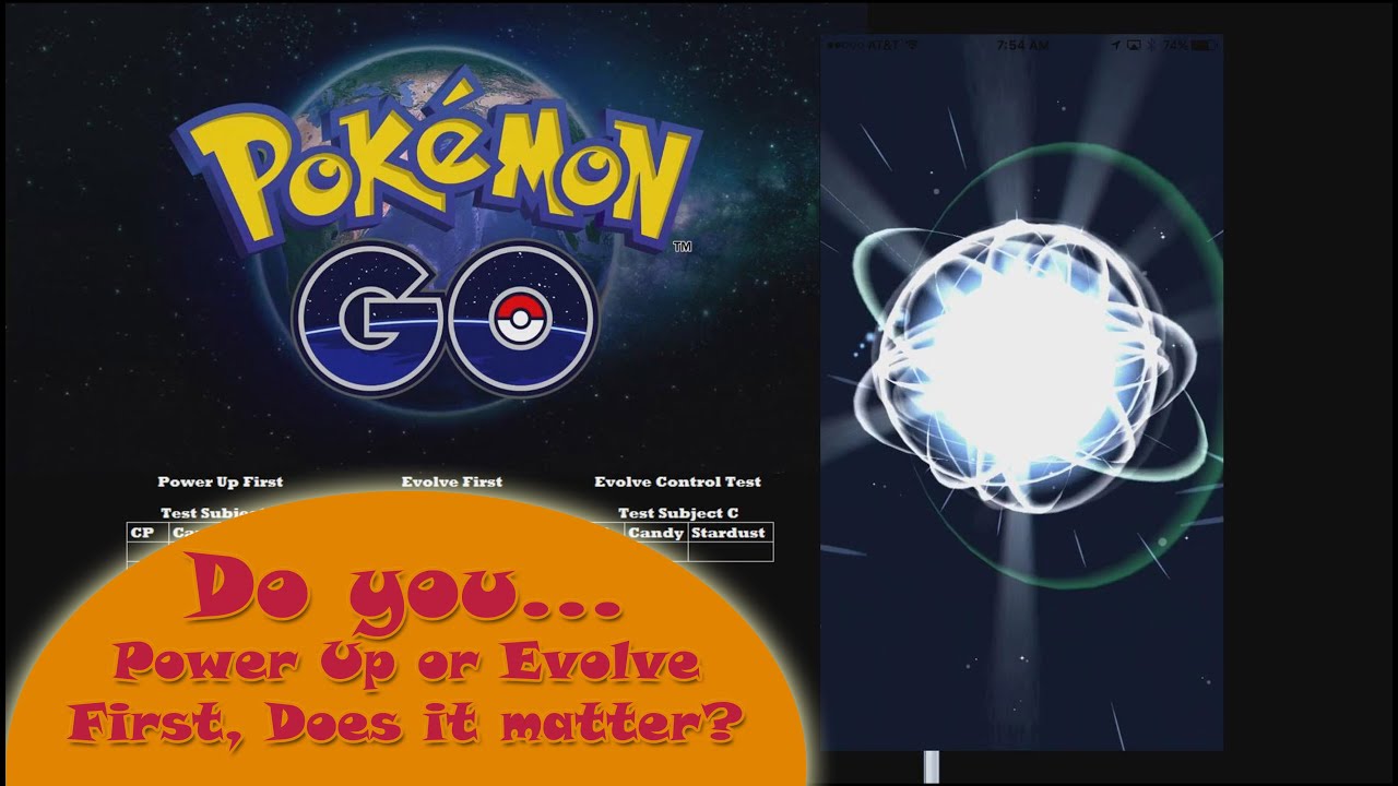 Pokemon Go Power Up or Evolve First...Experiment and Conclusion YouTube