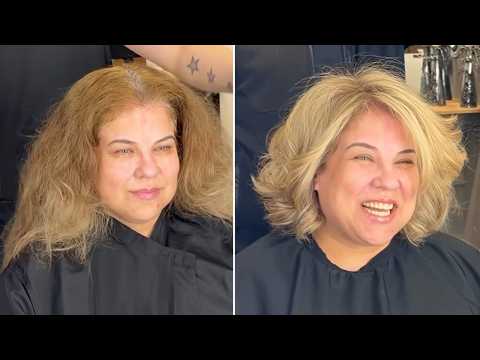 She Looks 10 Years Younger After This Hair Makeover | Extreme Haircut Transformations