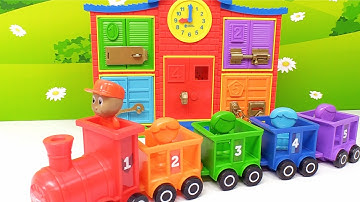 Best Toddler Learning Video for Kids Toy Shapes Train and School!