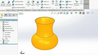 #Shell command using in solidworks advance shell command remove internal material in thickness Part#