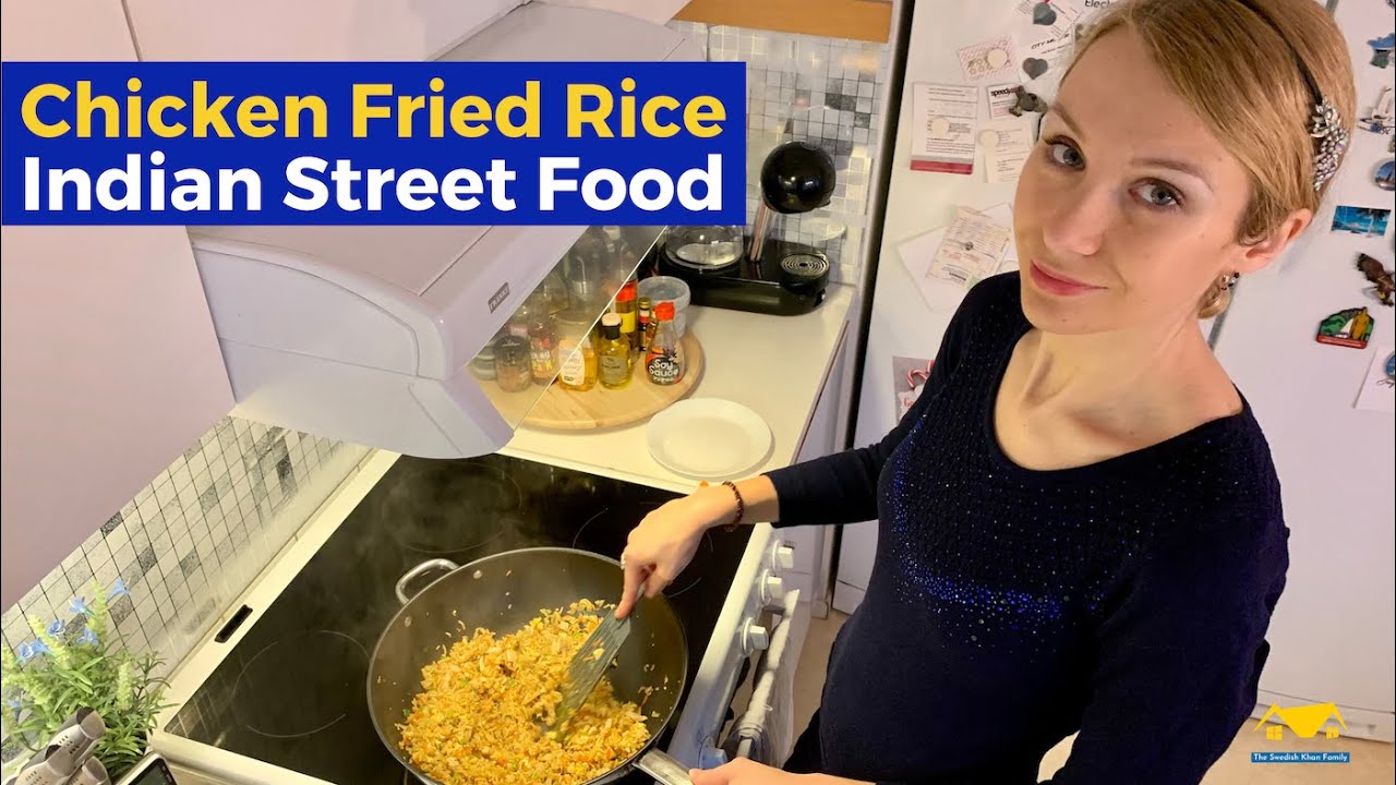 Foreigner Makes Indian Street Food | Restaurant Style Chicken Fried Rice - YouTube