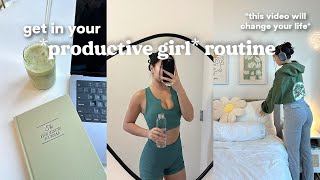 how to get in your *productive* girl routine: how to exit your lazy era, be motivated, \& confident!