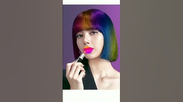 lisa rainbow hair in ibispaintx #blackpink #lisablackpink #kpopedit #lisaedit #yshorts #trending