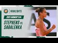 Aryna Sabalenka vs Sloane Stephens - Round 4 Highlights I Roland-Garros 2023