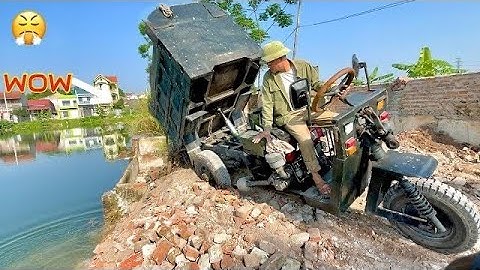 Công một khối chở cát tiện lợi ngõ hẹp | máy nổ 24 ngựa | Máy xúc DOOSAN MÚC CÁT | excavator truck
